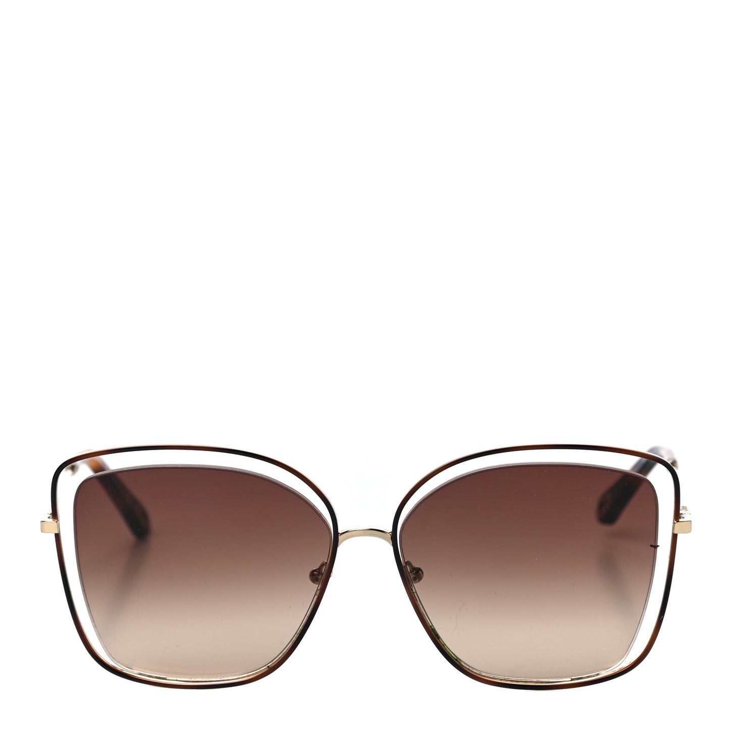 Poppy Cutout Square Sunglasses CE133S Havana Brown
