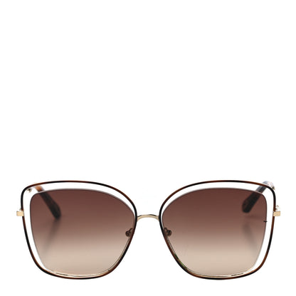 Chloe Poppy Cutout Square Sunglasses CE133S Havana Brown 4 of 7
