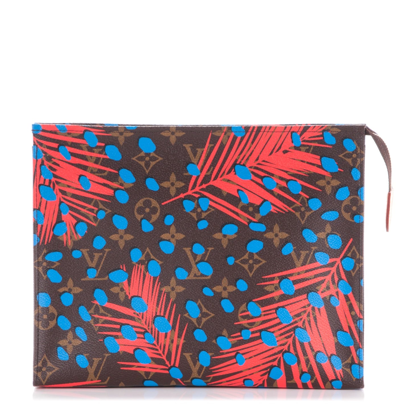 Monogram Jungle Dots Toiletry Pouch 26 Coquelicot Denim