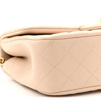 Chanel Lambskin Quilted Small Sweet Camellia Flap Beige 9 of 11
