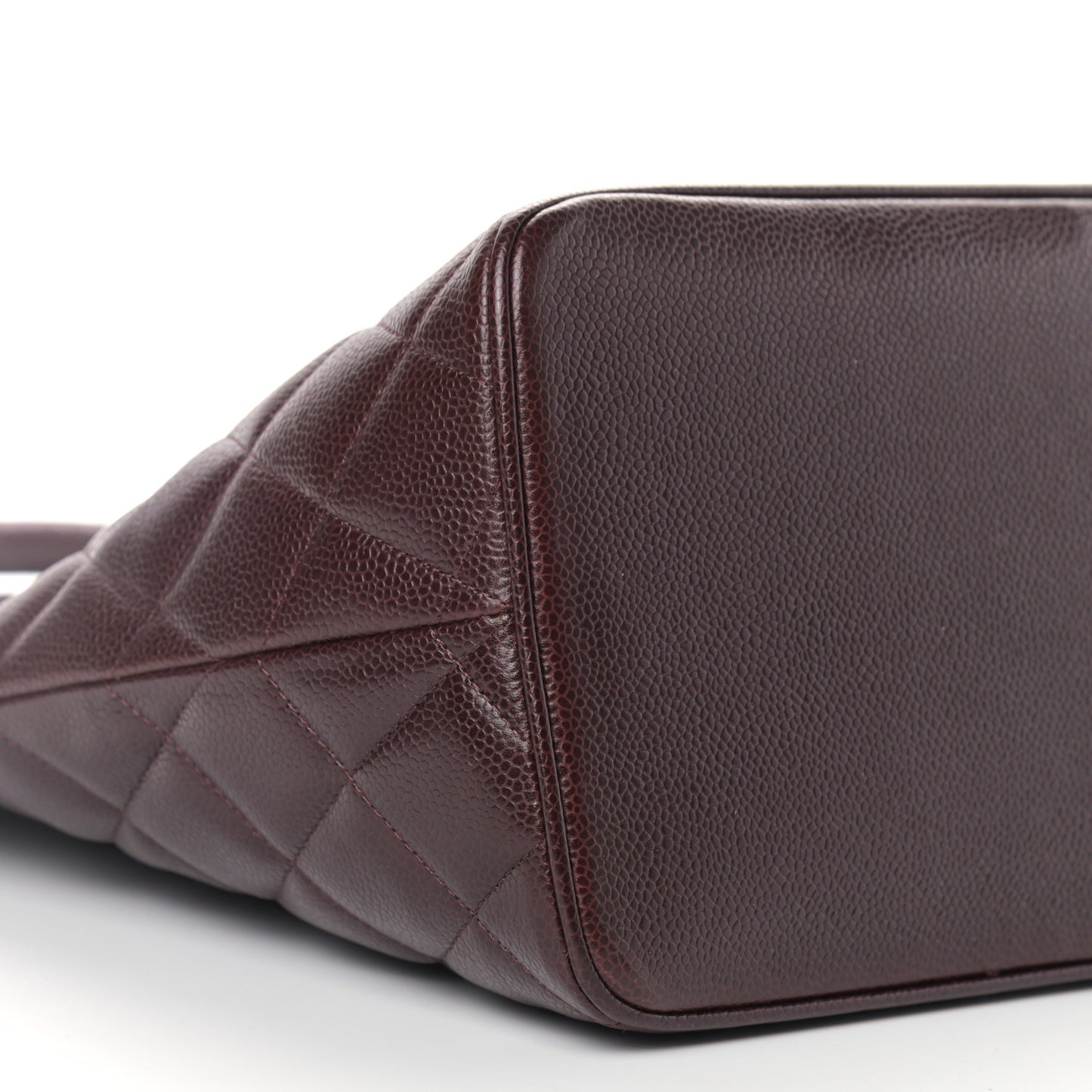 Caviar Quilted Medallion Tote Bordeaux