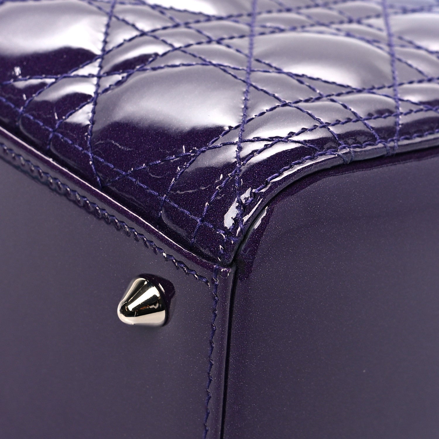 Christian Dior Patent Cannage Gradient Medium Lady Dior Purple Blue 12 of 12