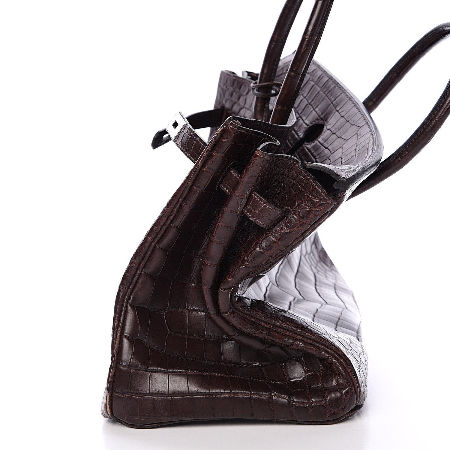 Hermes Matte Crocodile Birkin 35 Chocolate 27 of 37
