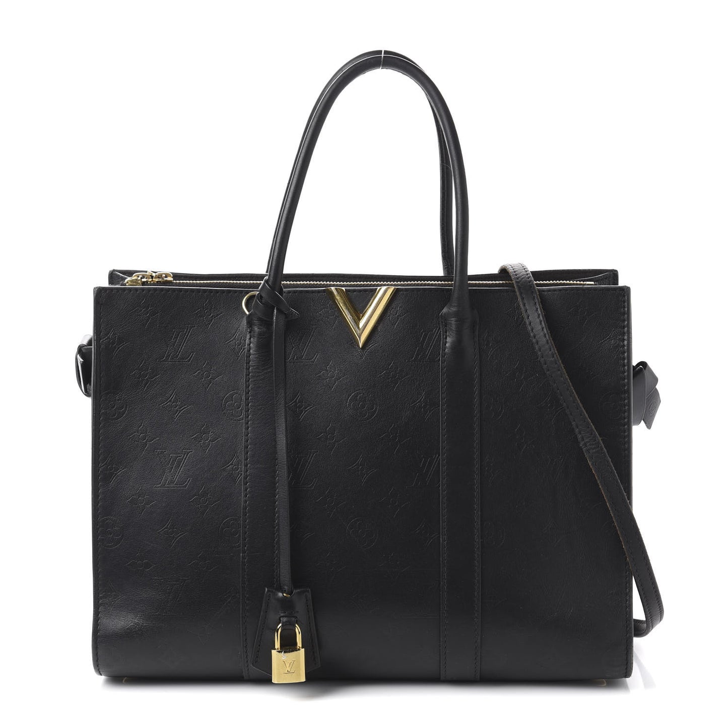 Monogram Cuir Plume Very Tote GM Black