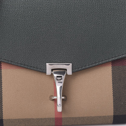 Burberry Derby Calfskin House Check Small Macken Crossbody Bag Dark Bottle Green 10 of 10