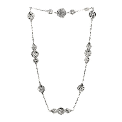 John Hardy Sterling Silver Triple Circle Station Classic Chain Necklace 2 of 3