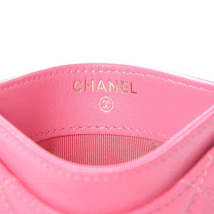 Chanel Caviar Quilted Card Holder Pink 6 of 11