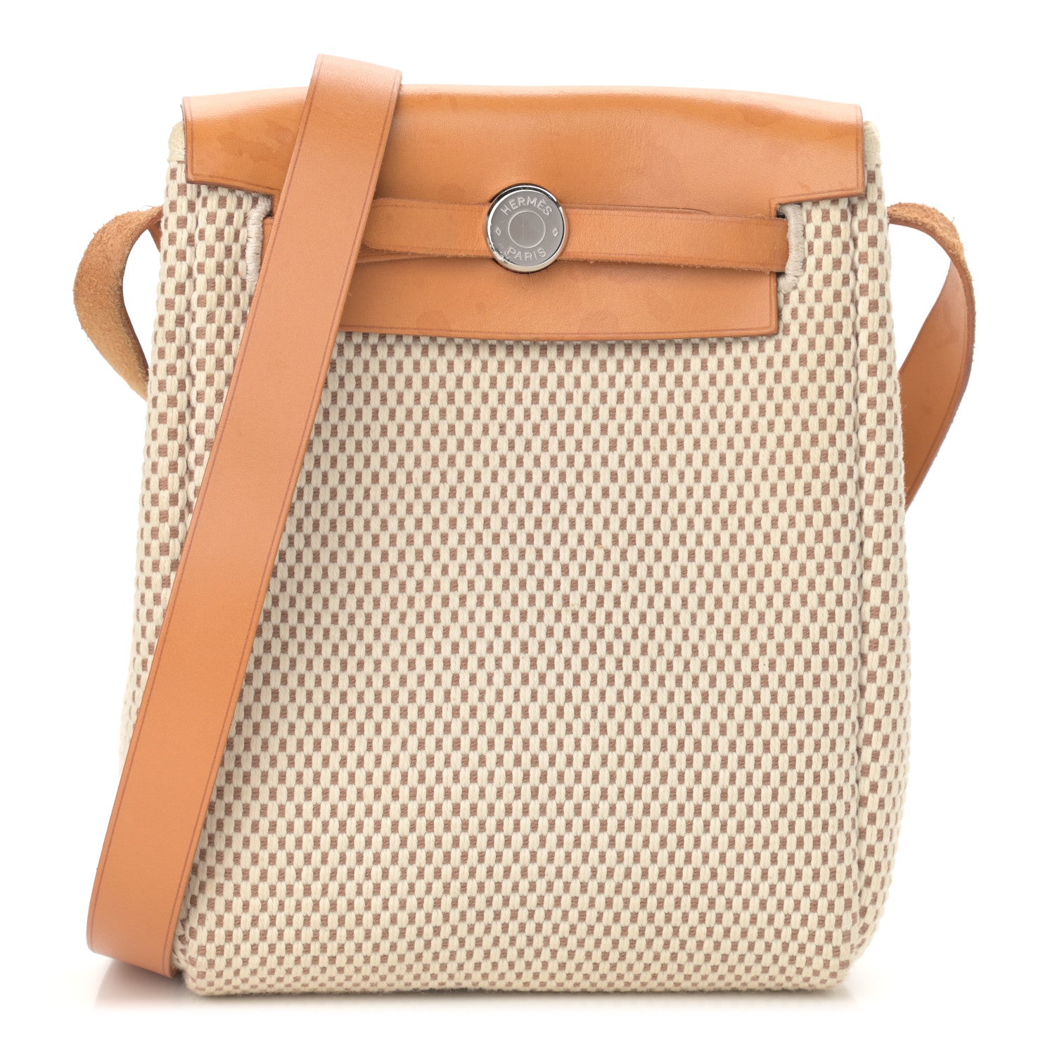 Hermes Toile Vache Calfskin Herbag TPM Natural 1 of 13