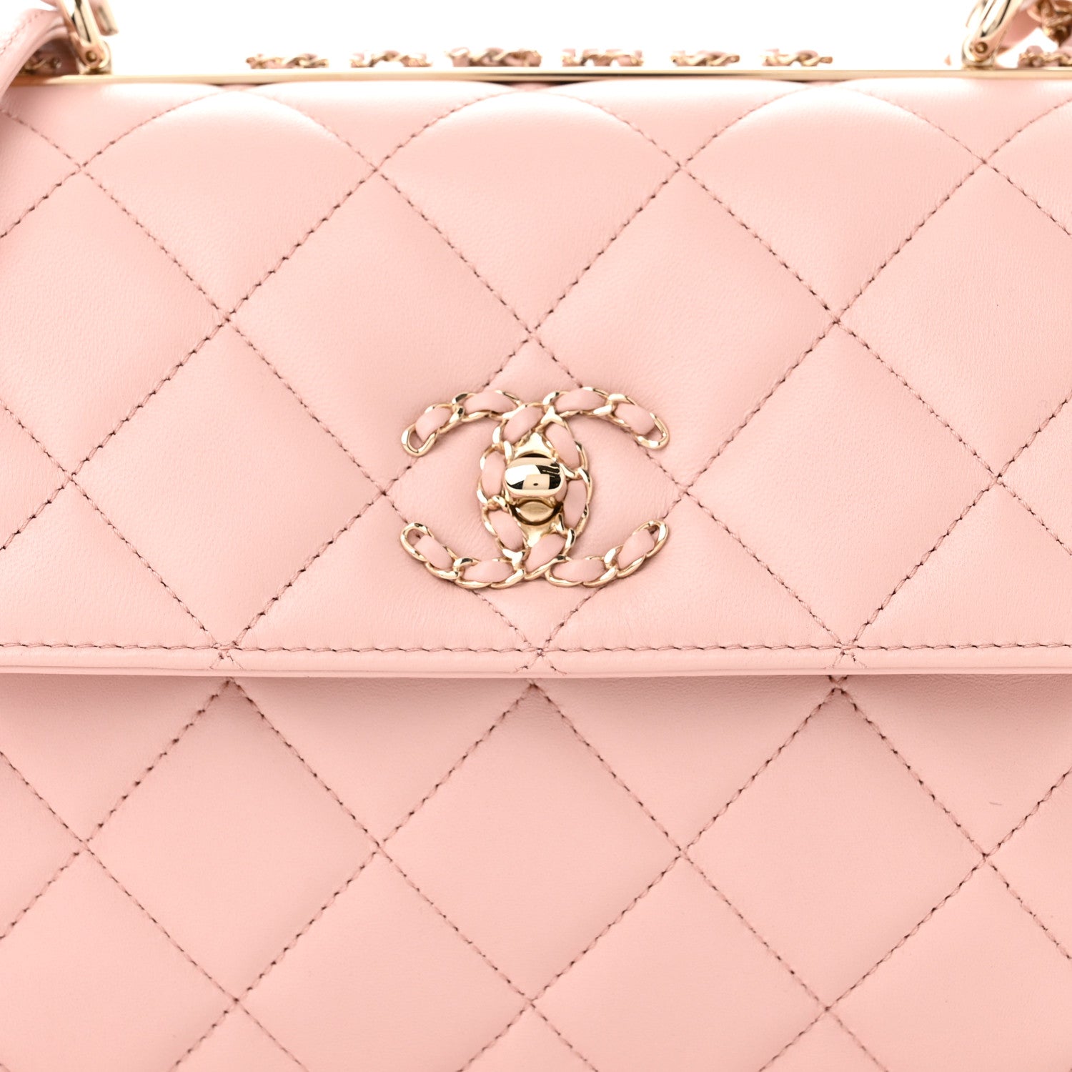 Chanel Lambskin Quilted Small Trendy Chain CC Flap Dual Handle Bag Light Pink 8 of 11