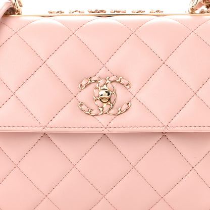 Chanel Lambskin Quilted Small Trendy Chain CC Flap Dual Handle Bag Light Pink 8 of 11