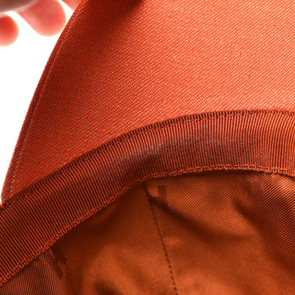 Hermes Cotton Davis H Primavera Hat 58 Orange 9 of 9