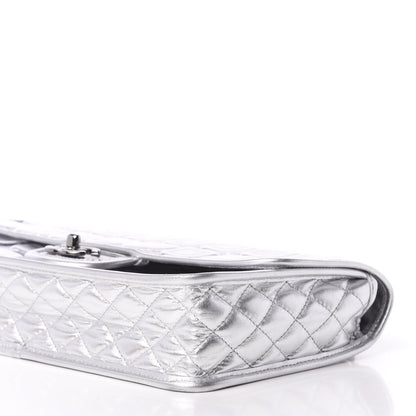 Chanel Vinyl Large Ice Cube Flap Silver 10 of 13
