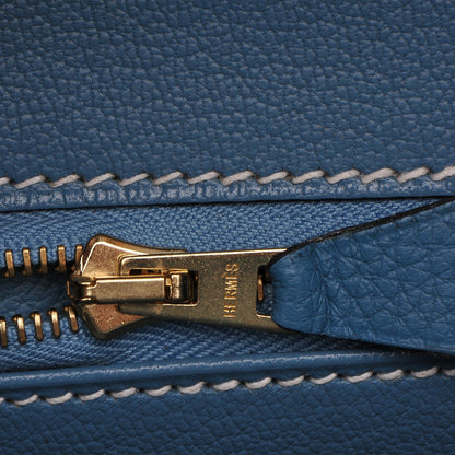 Hermes Togo Birkin 30 Blue Jean 9 of 23