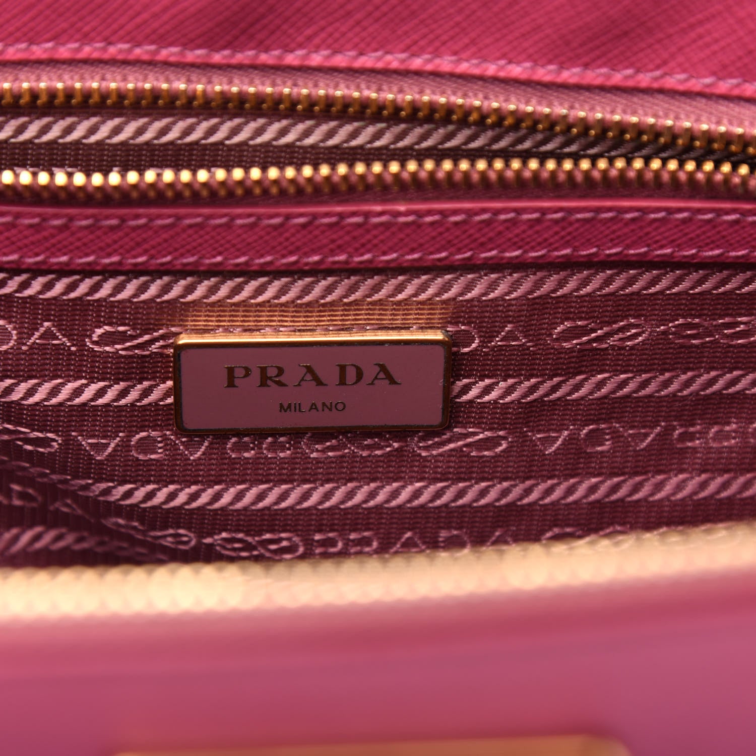 Prada Saffiano Small Galleria Double Zip Tote Peonia 6 of 11