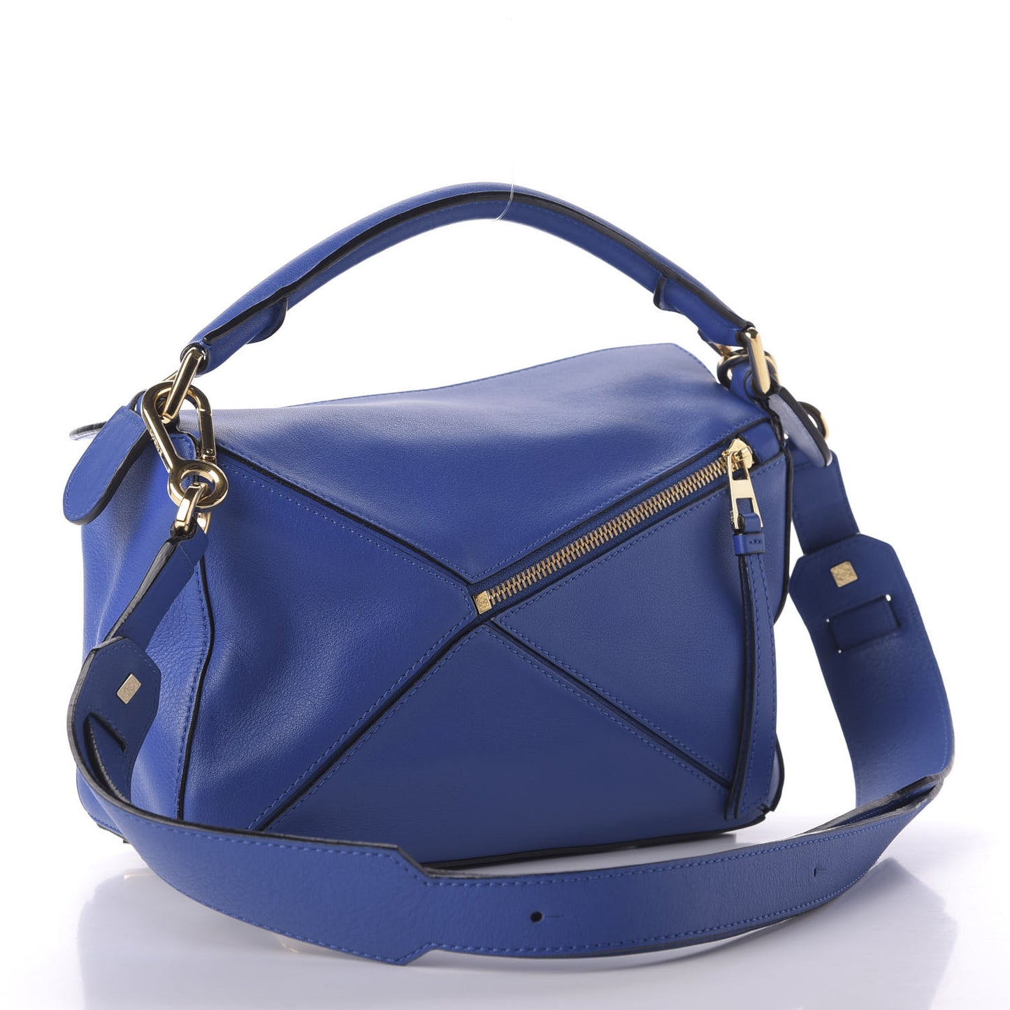 Calfskin Small Puzzle Bag Electric Blue