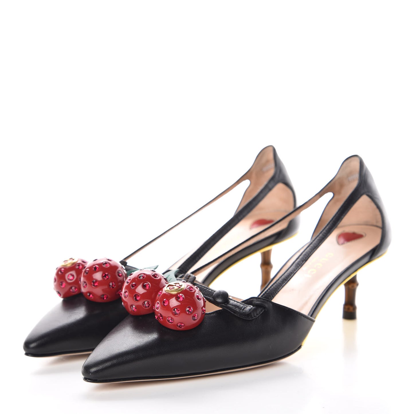 Nappa Cherry Pumps 36.5 Black