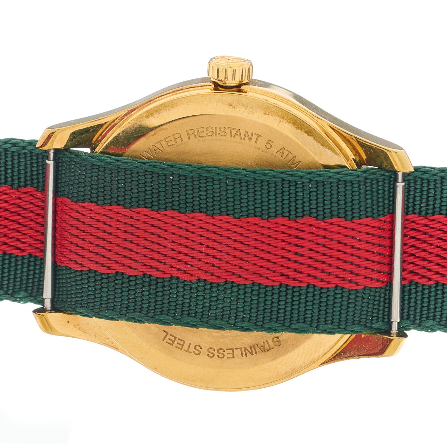 Gucci Stainless Steel Nylon 38mm Le Marche Des Merveilles Bee Quartz Watch Green 4 of 4