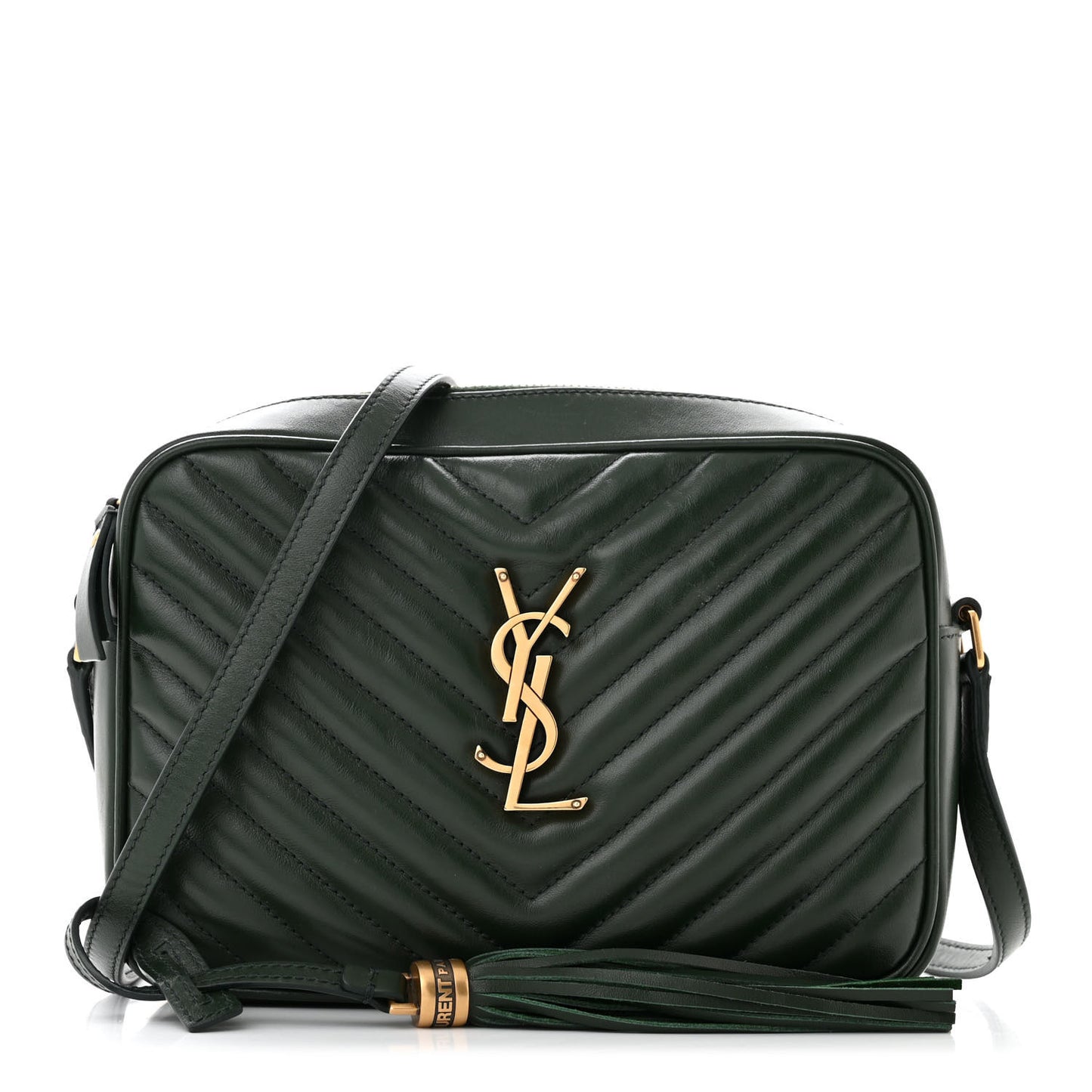 Calfskin Matelasse Monogram Lou Camera Bag Military Green