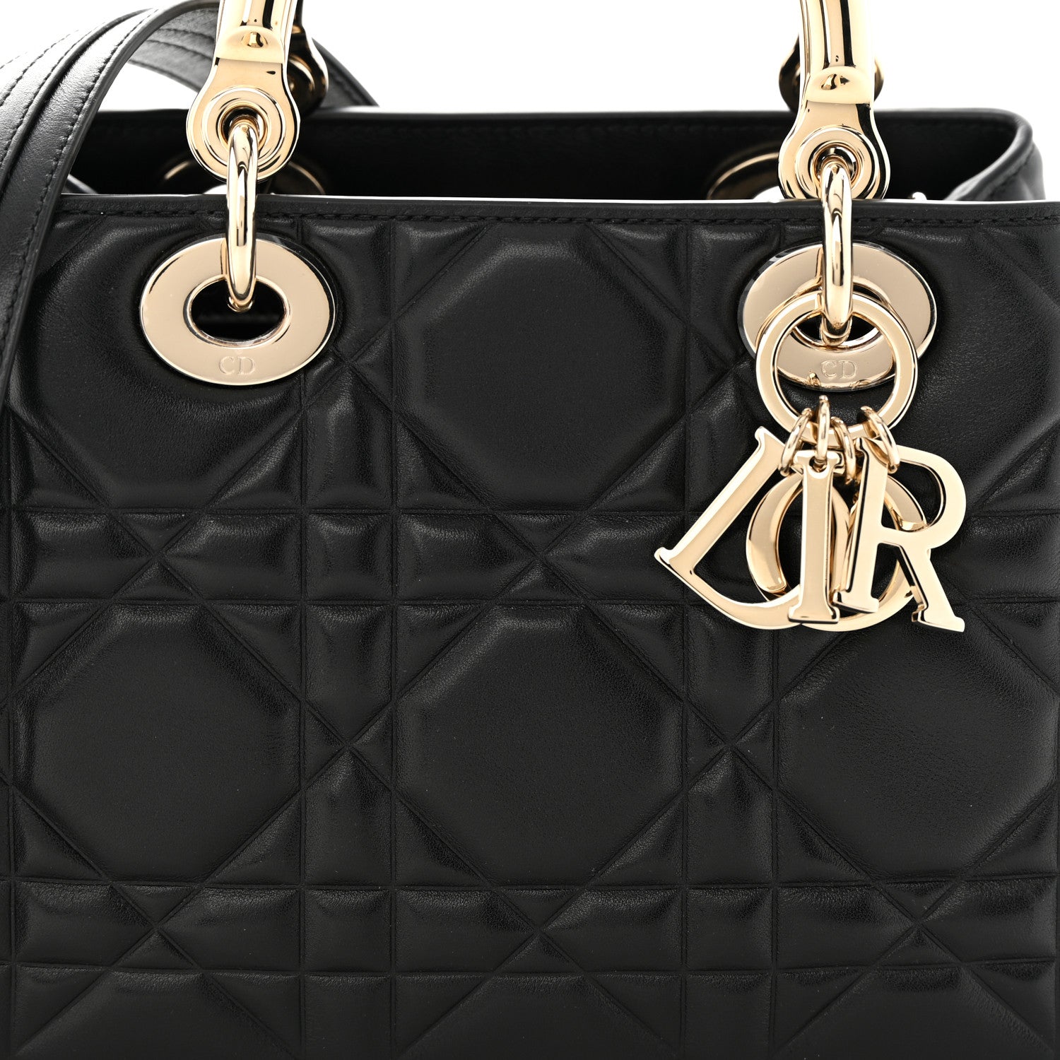Christian Dior Calfskin Cannage Small The Lady 95.22 Black 8 of 12