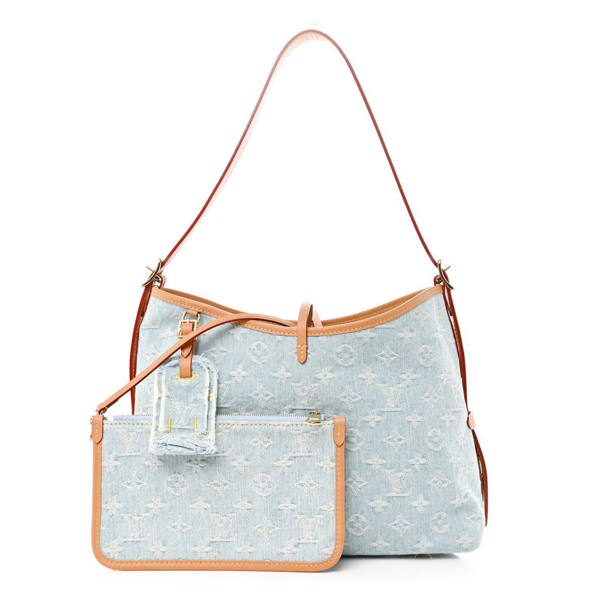 Monogram Denim CarryAll PM Sky Blue