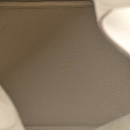 Hermes Taurillon Clemence Picotin Lock 22 MM Beton 5 of 10