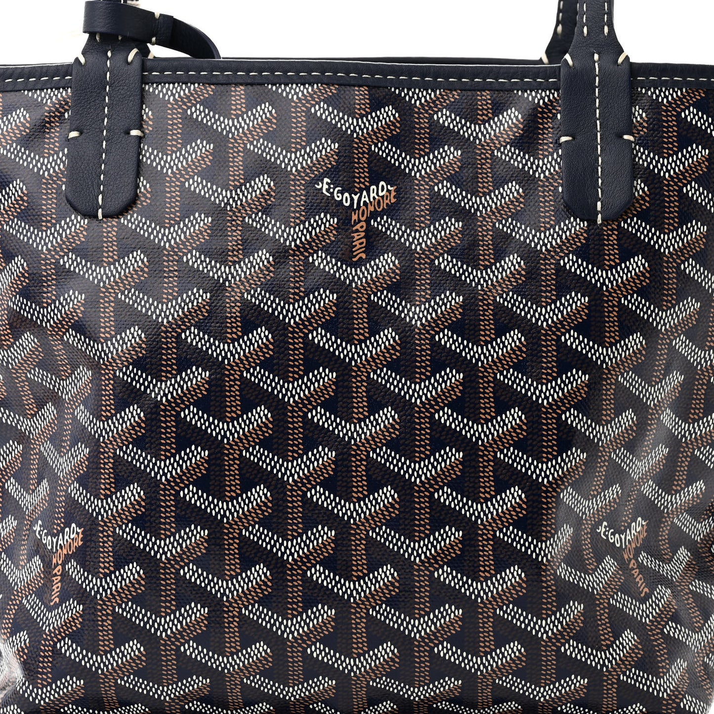 Goyardine Reversible Mini Anjou Navy
