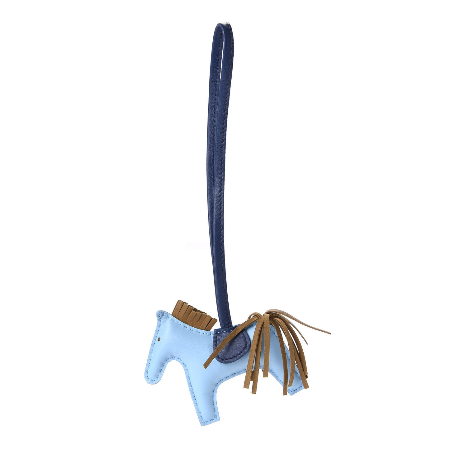 Milo Lambskin Grigri Rodeo Horse Bag Charm PM Celeste Bleu De Malte Kraft