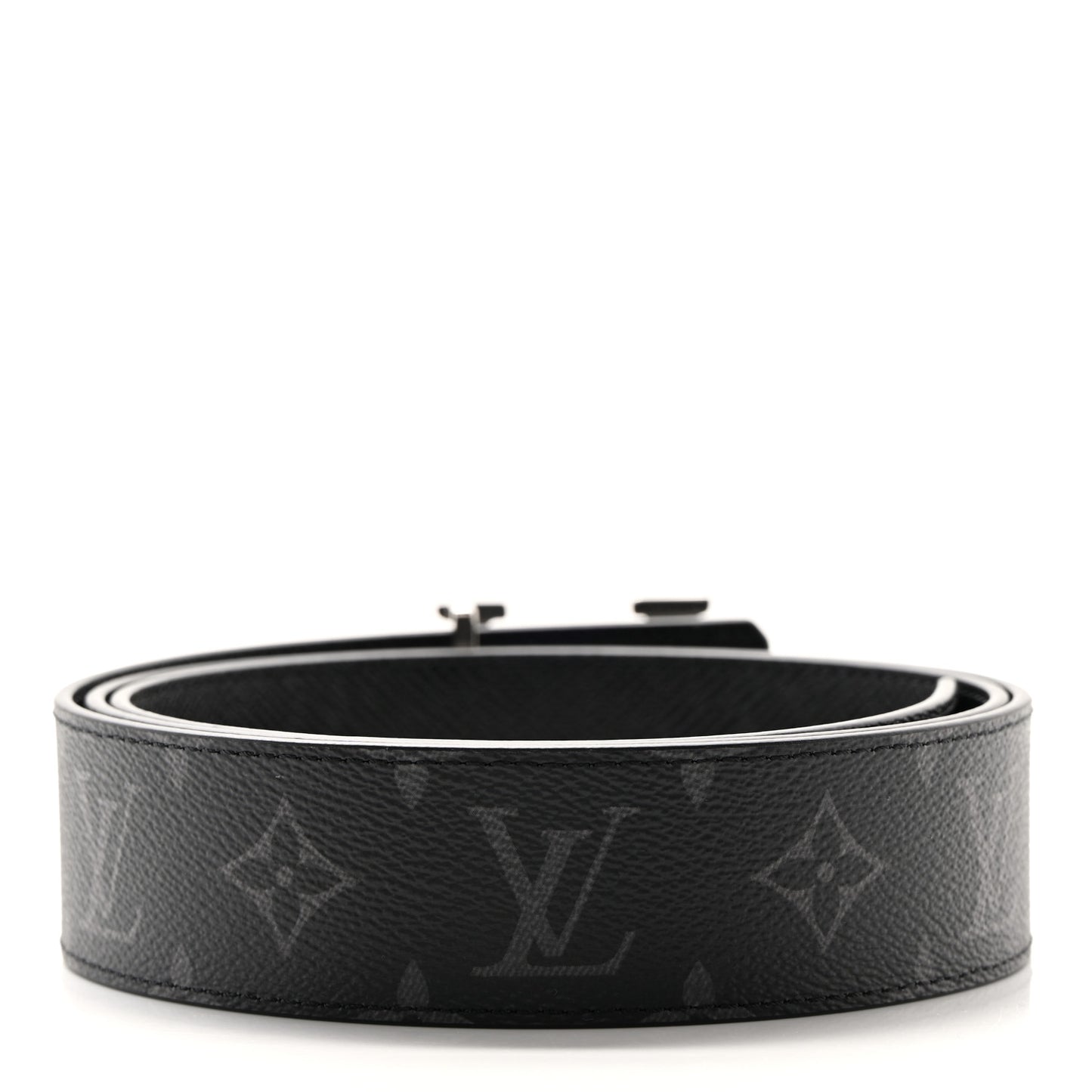 Monogram Eclipse Taigarama 40mm LV Initiales Reversible Belt 110 44 Black
