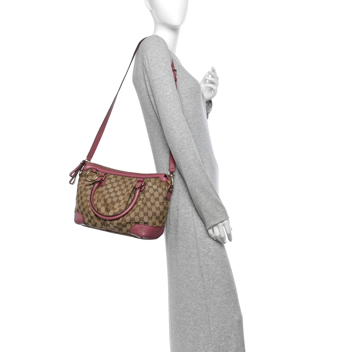 Gucci Monogram Medium Sukey Top Handle Peonia Flower 2 of 10