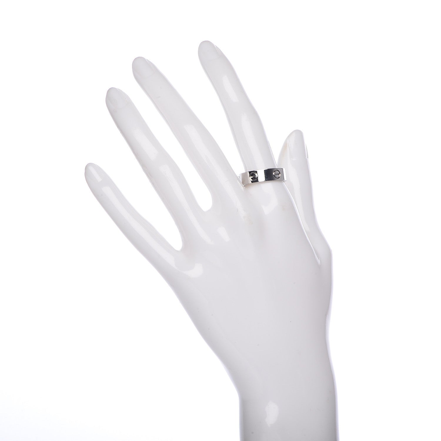 Cartier 18K White Gold 5.5mm LOVE Ring 58 8.25 2 of 5