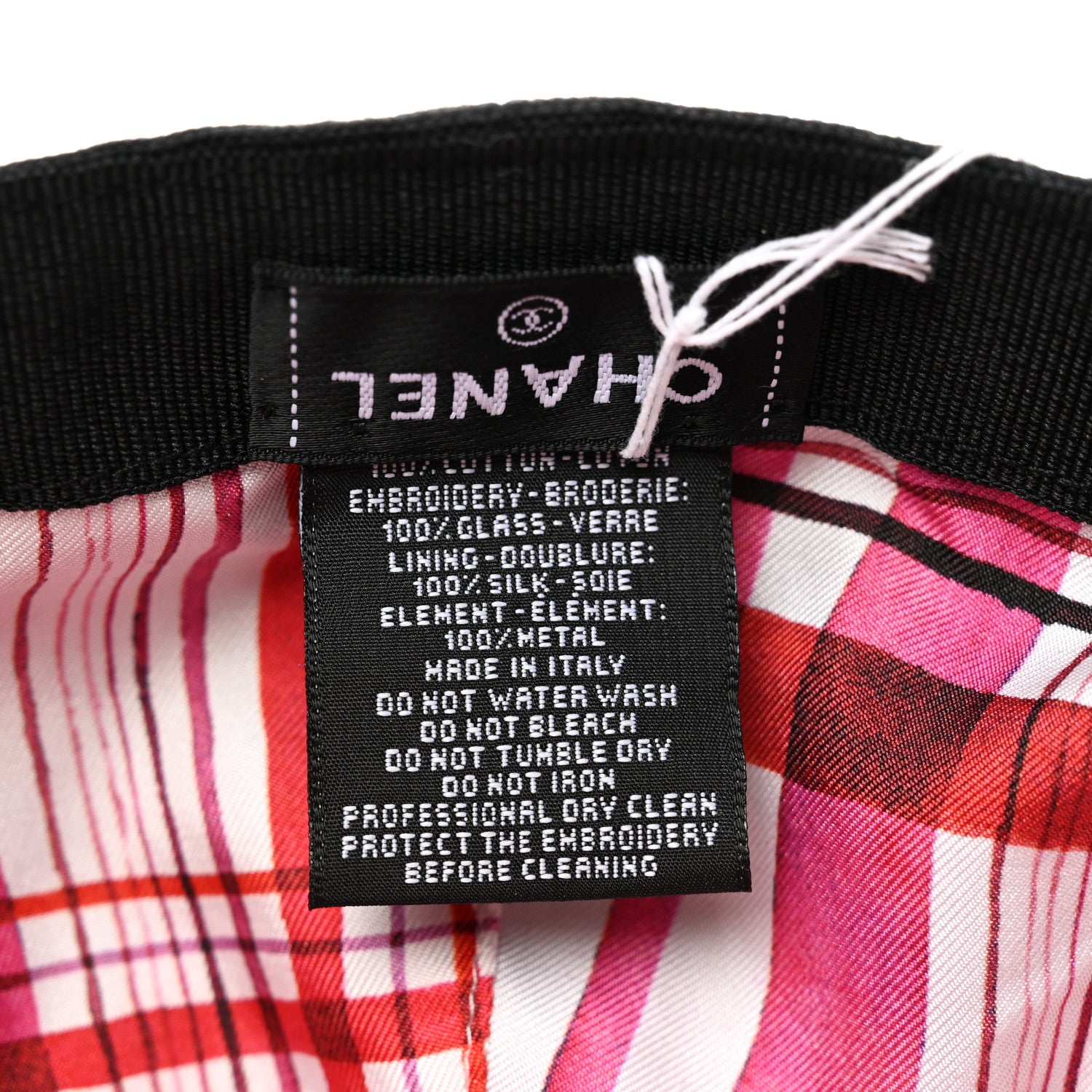 Chanel Cotton Beaded CC Cap Hat Black 8 of 10