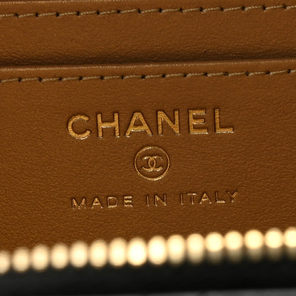 Chanel Lambskin Quilted Golden Plate Clutch With Chain Black 7 of 13