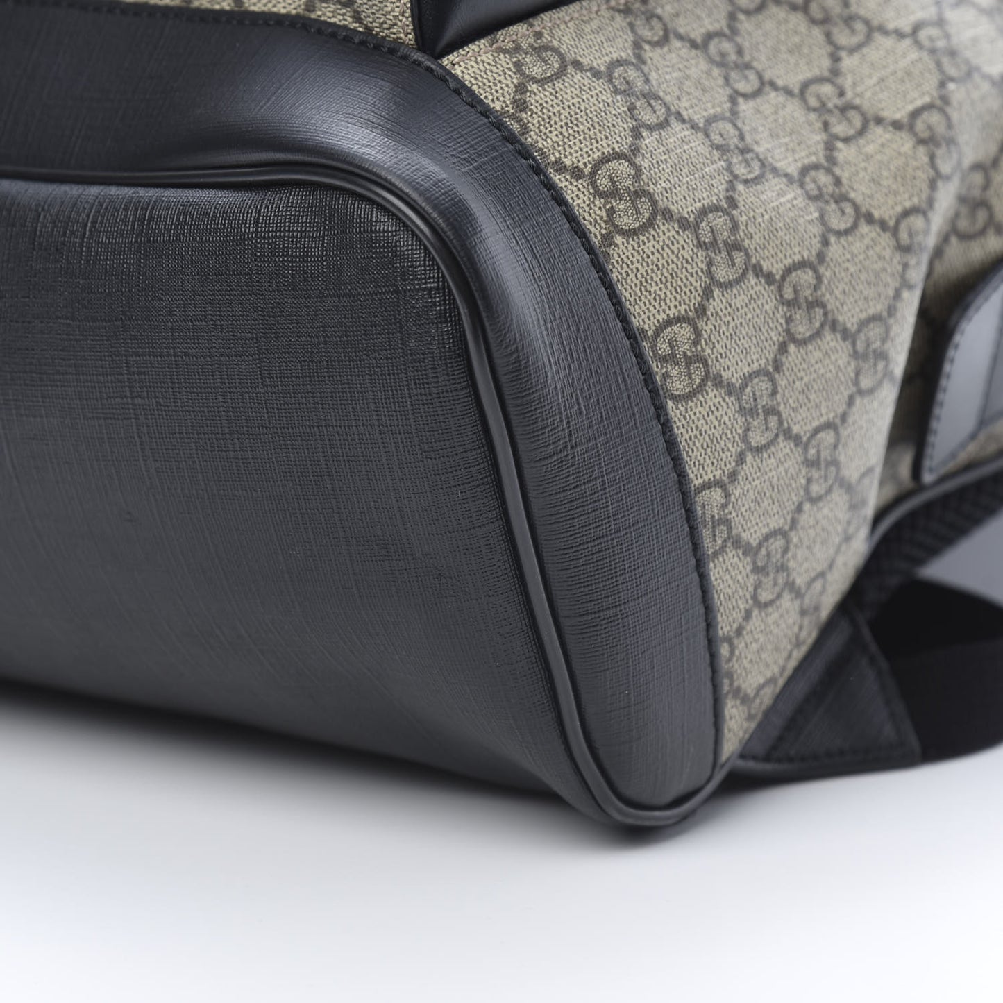 GG Supreme Monogram Medium Backpack Black