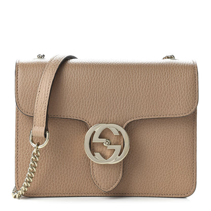 Gucci Dollar Calfskin Small Interlocking G Shoulder Bag Camelia 1 of 10