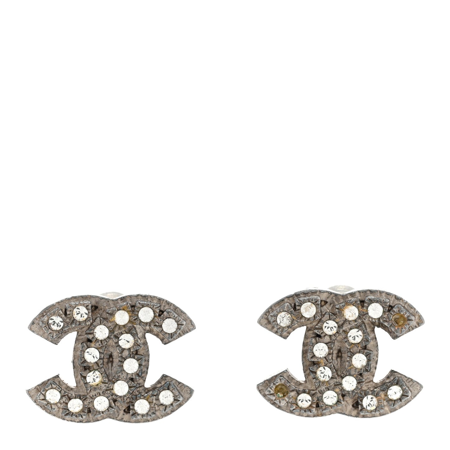 Crystal Timeless CC Earrings Silver