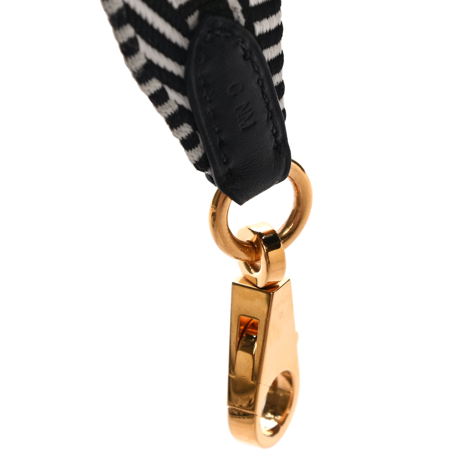 Hermes Toile Swift 25mm Sangle Cavale Shoulder Strap Black Ecru 4 of 5