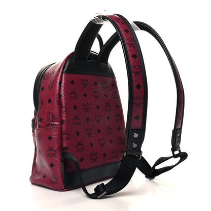 MCM Visetos Small Stark Backpack Burgundy 3 of 10