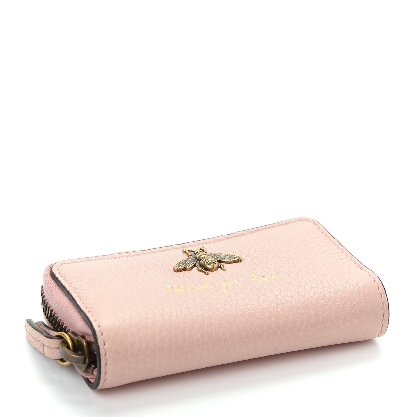 Cellarius Calfskin Blind For Love Animalier Zip Around Key Case Perfect Pink