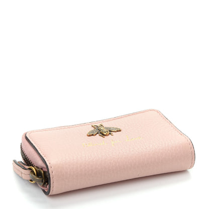 Gucci Cellarius Calfskin Blind For Love Animalier Zip Around Key Case Perfect Pink 3 of 5