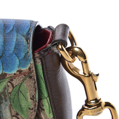Gucci GG Supreme Monogram Tian Web Medium Padlock Messenger Shoulder Bag Beige Multicolor New Acero 16 of 24