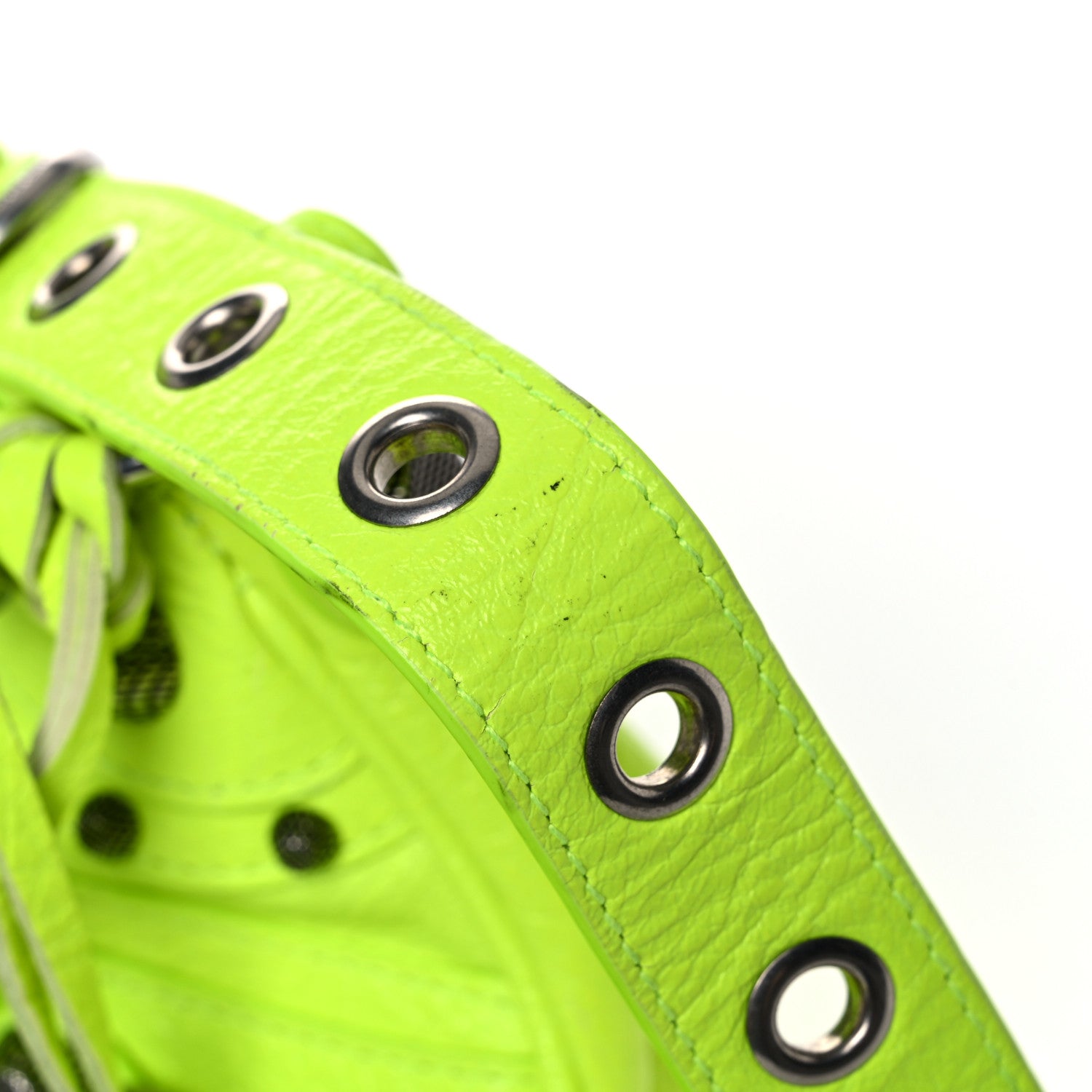 Balenciaga Agneau Arena Le Cagole Shoulder Bag XS Fluo Yellow 21 of 22