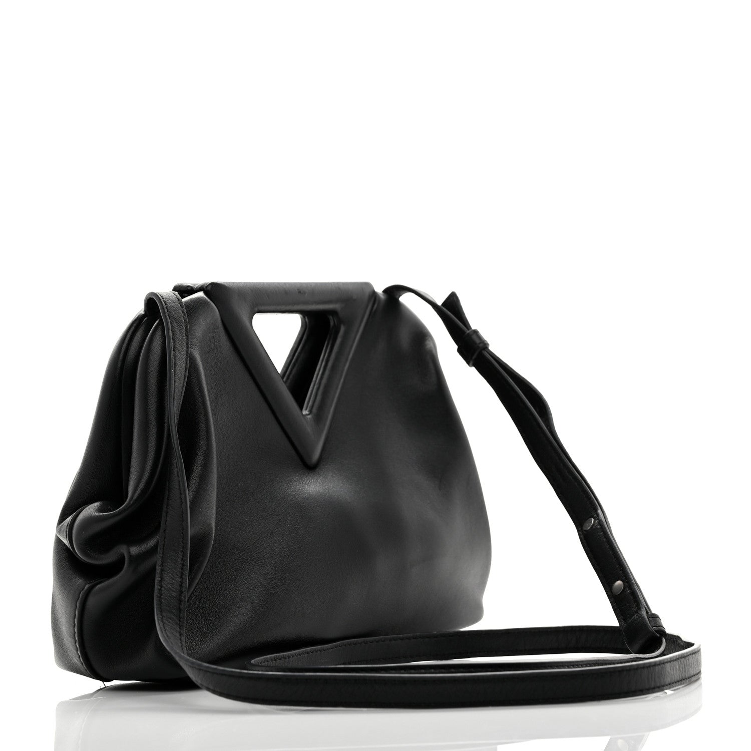 Bottega Veneta Calfskin Small The Point Triangle Bag Black 3 of 10