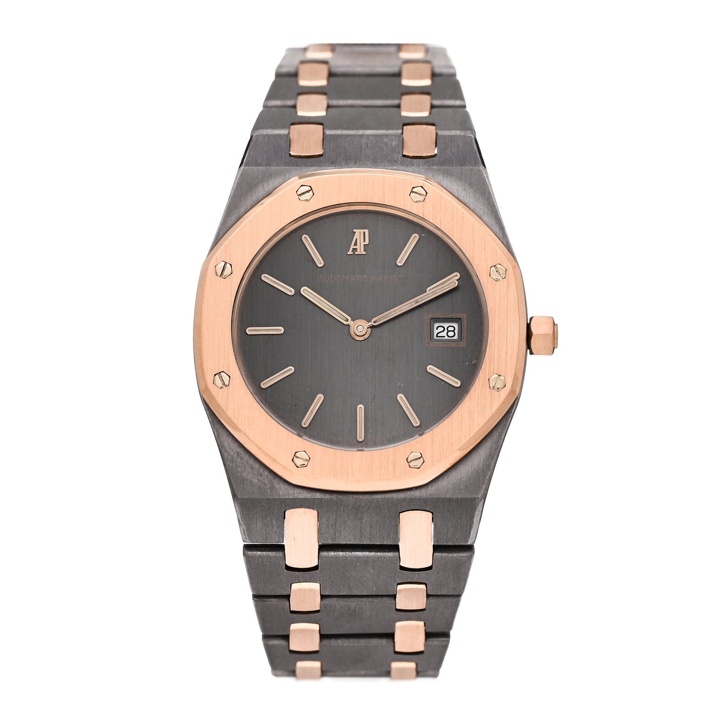 Tantalum 18K Rose Gold 33mm Royal Oak Quartz Watch Grey 56175TR.OO.0789TR.01