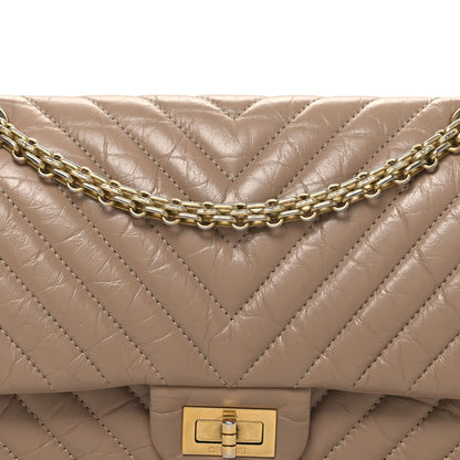 Chanel Aged Calfskin Chevron Quilted 2.55 Reissue 225 Flap Beige 7 of 9