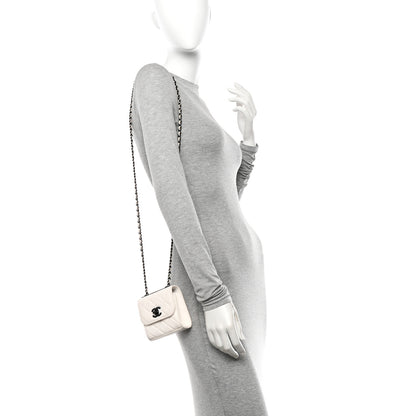 Chanel Lambskin Quilted Mini Trendy CC Clutch With Chain White 2 of 12