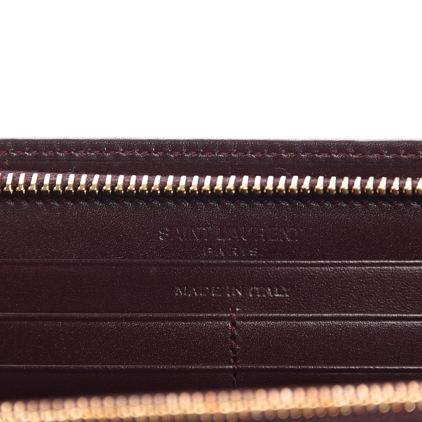 Calfskin Classic Zip Around Continental Wallet Bordeaux