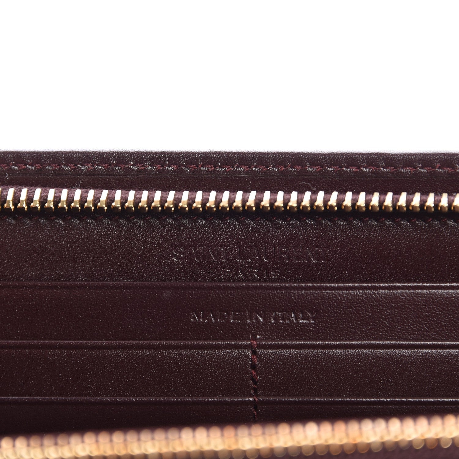 Saint Laurent Calfskin Classic Zip Around Continental Wallet Bordeaux 6 of 7
