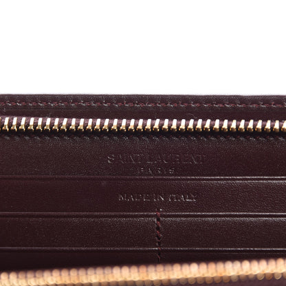 Saint Laurent Calfskin Classic Zip Around Continental Wallet Bordeaux 6 of 7