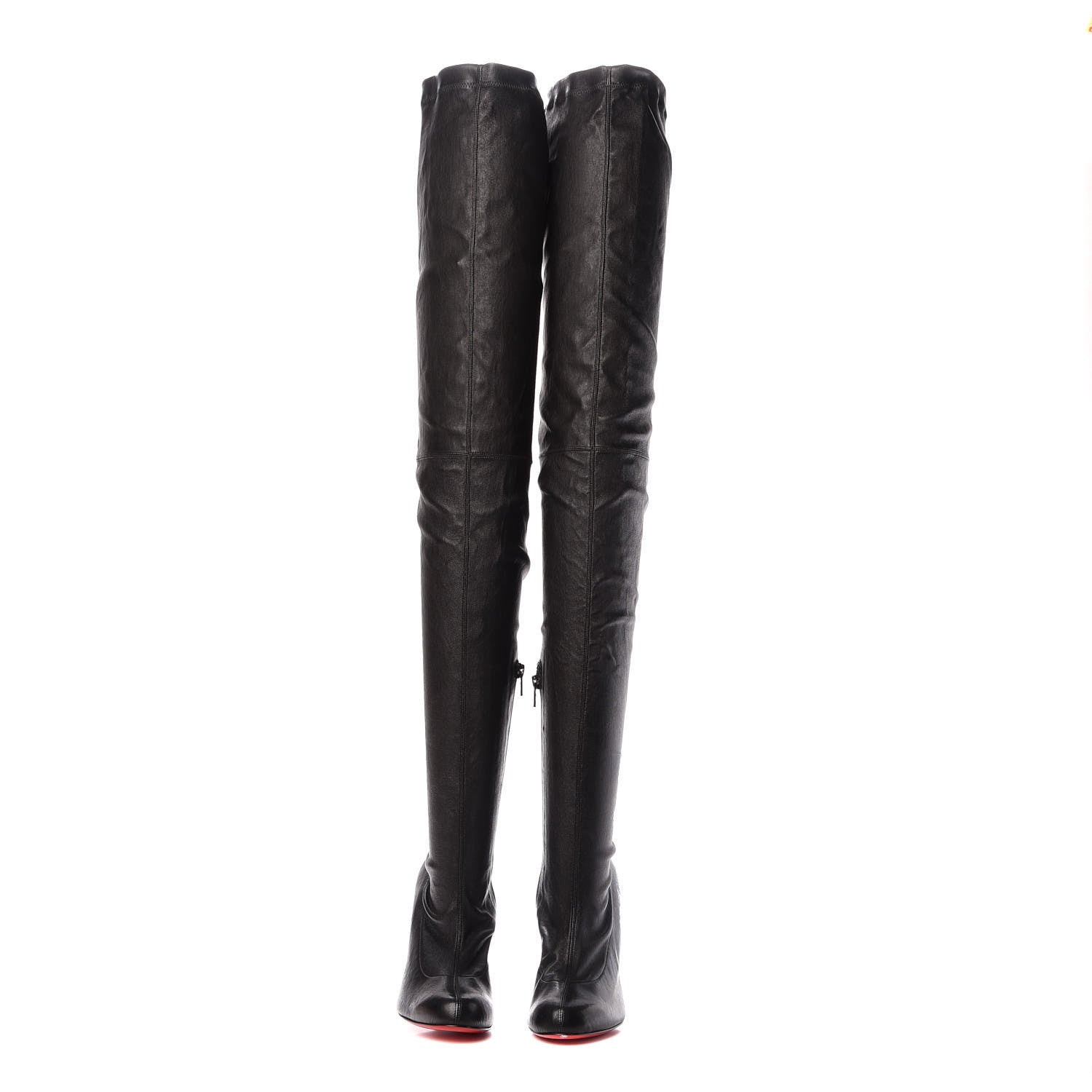 Christian Louboutin Nappa Stretch Lousie X 100 Over The Knee Boots 37 Black 2 of 11