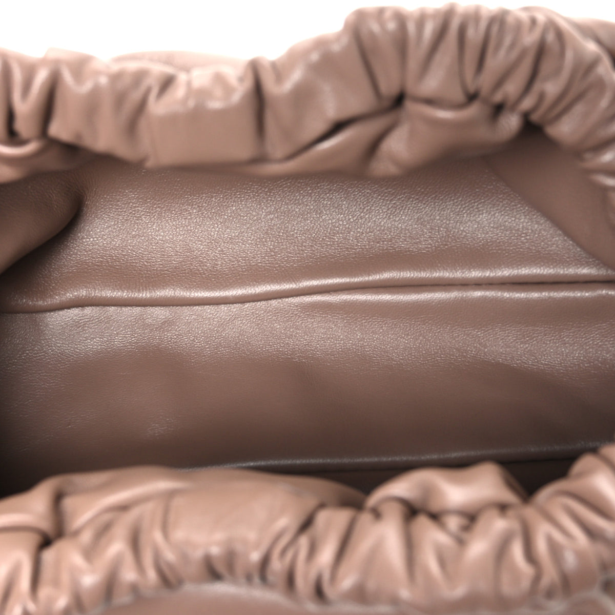 Lambskin Mini Cloud Clutch Biscotto